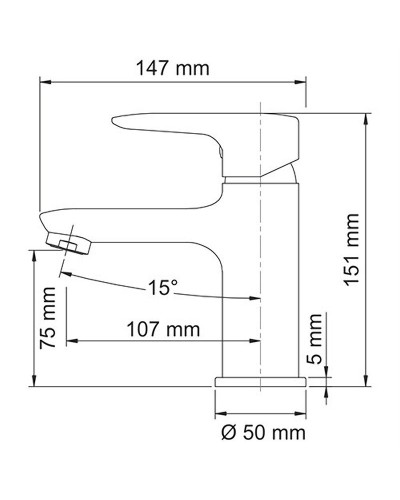 Смеситель для раковины WasserKRAFT Vils 5603 Хром