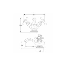 Смеситель для раковины Lemark Jasmine LM6646B Бронза
