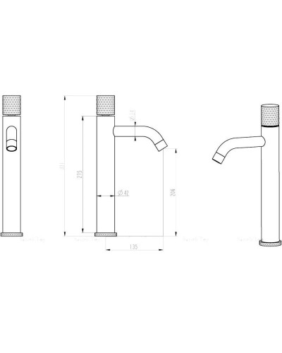 Смеситель для раковины Boheme Stick 122-BB