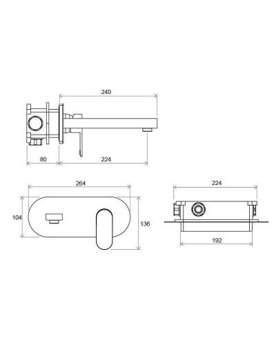 Смеситель для раковины Ravak Chrome CR 019.00 X070093 Хром