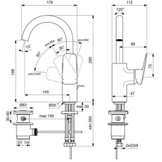 Смеситель для раковины с донным клапаном Ideal Standard Ceraplan BD235AA