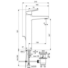 Смеситель для раковины с донным клапаном Ideal Standard Ceraplan BD238AA
