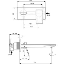 Смеситель для раковины без донного клапана Ideal Standard Conca A7372GN