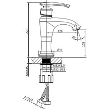 Смеситель для раковины AltroBagno Beatrice AltroBagnoBeatrice0112Cr