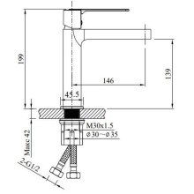 Смеситель для раковины AltroBagno Unione AltroBagnoUnione0135Cr