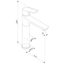 Смеситель для раковины без донного клапана Damixa Origin Bit 770250300