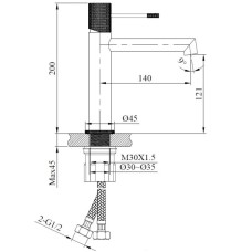 Смеситель для раковины AltroBagno Intento AltroBagnoIntento0127GrNe