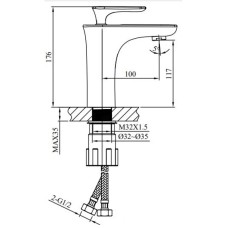 Смеситель для раковины AltroBagno Aperto AltroBagnoAperto0109BiCr