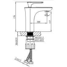 Смеситель для раковины AltroBagno Aperto AltroBagnoAperto0123NeOr