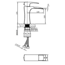 Смеситель для раковины AltroBagno Cascata AltroBagnoCascata0110Cr