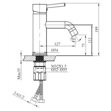 Смеситель для раковины AltroBagno Metropoli AltroBagnoMetropoli0134OrSp