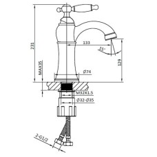 Смеситель для раковины AltroBagno Opera AltroBagnoOpera0117CrGi