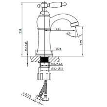 Смеситель для раковины AltroBagno Opera AltroBagnoOpera0118OrGi