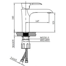 Смеситель для раковины AltroBagno Costanza AltroBagnoCostanza0133Cr