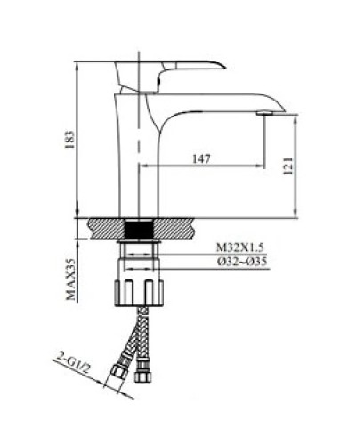 Смеситель для раковины AltroBagno Costanza AltroBagnoCostanza0125Or