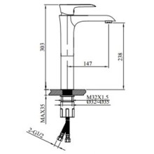 Смеситель для раковины AltroBagno Costanza AltroBagnoCostanza010218Cr