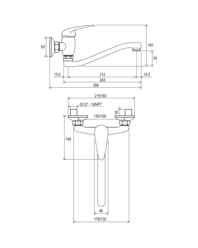 Смеситель для умывальника Ravak Suzan SN 041.00/100