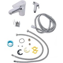 Смеситель для раковины Orange Otto M22-022cr с гигиеническим душем Хром