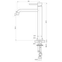 Смеситель для раковины без донного клапана Caprigo Don 53-025-CRM