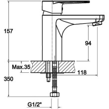 Смеситель для раковины Orange Flipo M23-021cr Хром