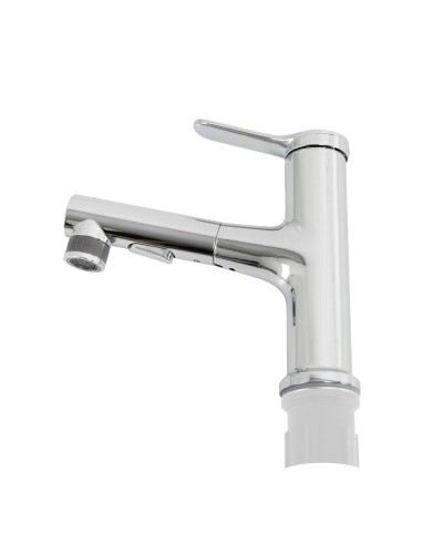 Смеситель для раковины без донного клапана с выдвижным изливом BelBagno BB-LVMD-CRM-W0