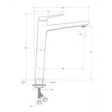 Смеситель для накладной раковины без донного клапана BelBagno ARDENTE-LMC-CRM-W0