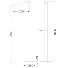 Смеситель напольный для раковины Abber Daheim AF8241G