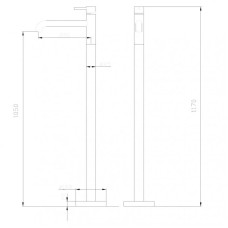 Смеситель напольный для раковины Abber Wasser Kreis AF8140RG