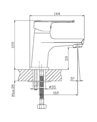 Смеситель для раковины Orange Sofi M43-021cr Хром