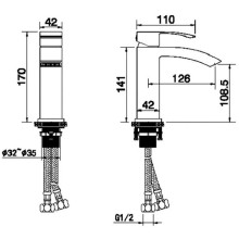 Смеситель для раковины Grocenberg GB2007BR