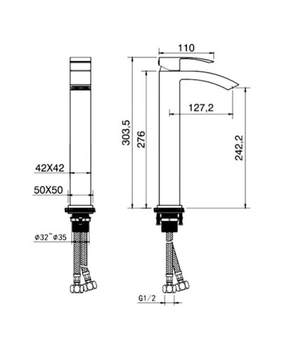 Смеситель для раковины Grocenberg GB3007NK