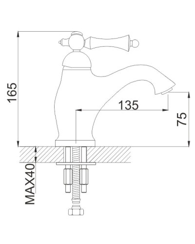 Смеситель для раковины Rose R0101Q
