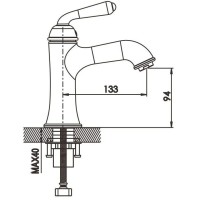 Смеситель для раковины Rose R0201E