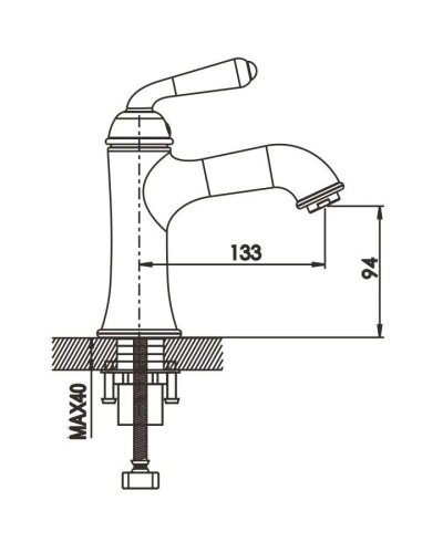 Смеситель для раковины Rose R0201E