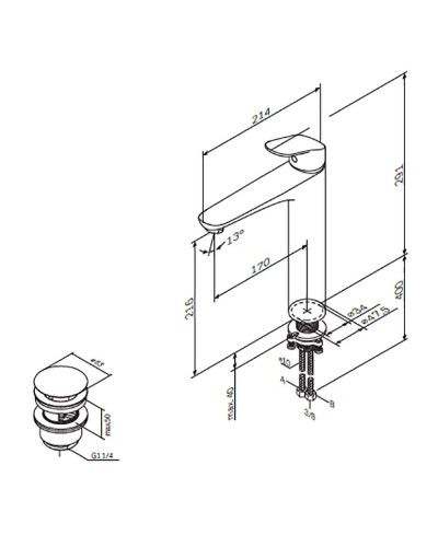 Смеситель для раковины AM.PM Like F8092200 Хром