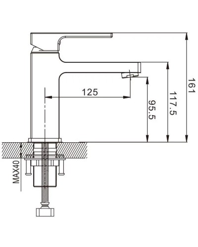 Смеситель для раковины Rose R1001H-1