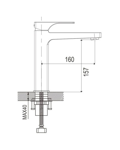Смеситель для раковины Rose R1001