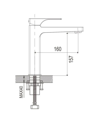 Смеситель для раковины Rose R1001H