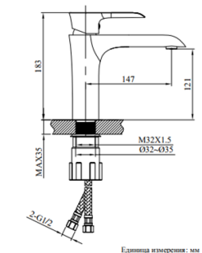 Смеситель для раковины AltroBagno Costanza 0125 Or