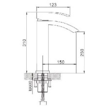 Смеситель для раковины Rose R1511H