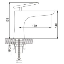 Смеситель для раковины Rose R1601F