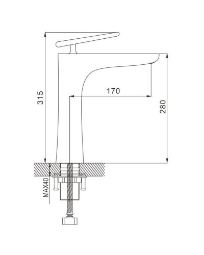 Смеситель для раковины Rose R1611F