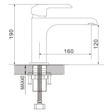 Смеситель для раковины Rose R2101F-1