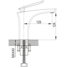 Смеситель для раковины Rose R2701F