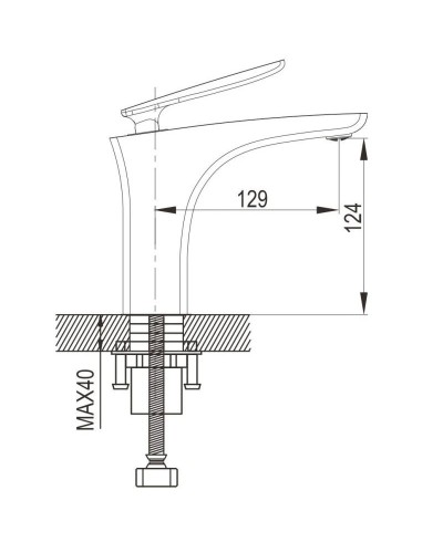 Смеситель для раковины Rose R2701F
