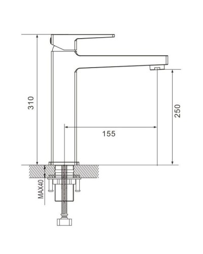 Смеситель для раковины Rose R2811H
