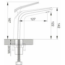 Смеситель для раковины Rose R3901F