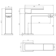 Смеситель для раковины Boheme Qubic 471-SGM