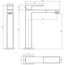 Смеситель для раковины Boheme Qubic 472-BR