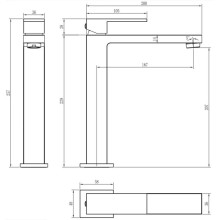 Смеситель для раковины Boheme Qubic 472-MG